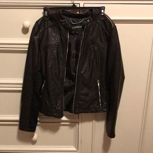 Black faux leather jacket
